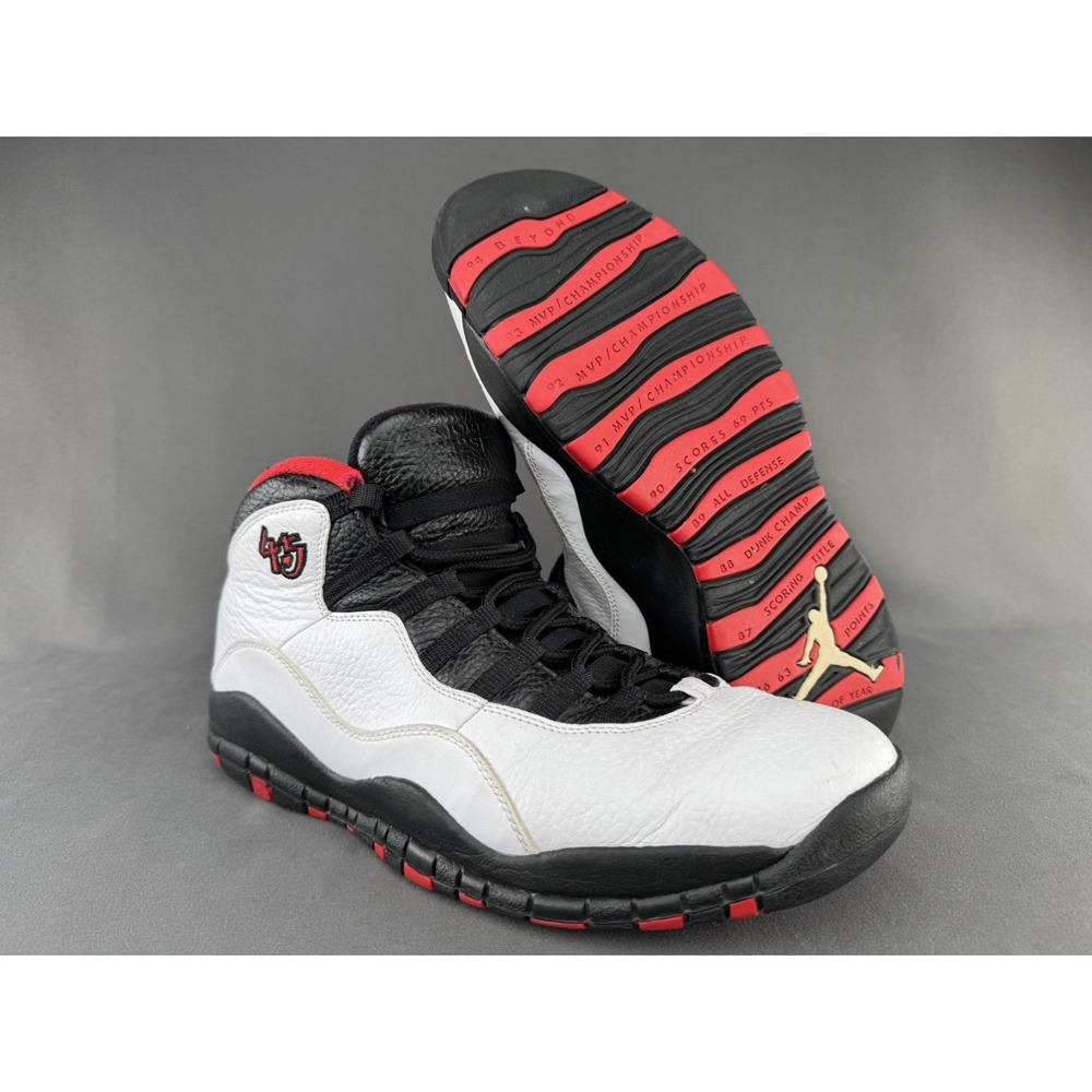 Jordan‎ 10 Retro Double Nickel White Black True Red 310805-102 Mens Size 10.5